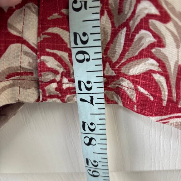 Vintage Batik Bay Mens Hawaiian Floral Pineapple red button down shirt Size L - Picture 6 of 6